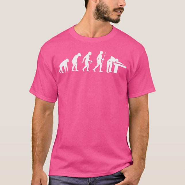 T-shirt Billard Evolution Pour Billiard Player Snooker Bi (Devant)