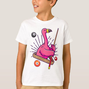 T-shirt Billard Flamant rose Hustler Pool Chemise Girls Sn
