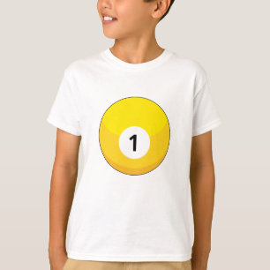 T-shirt Billard jaune numéro un
