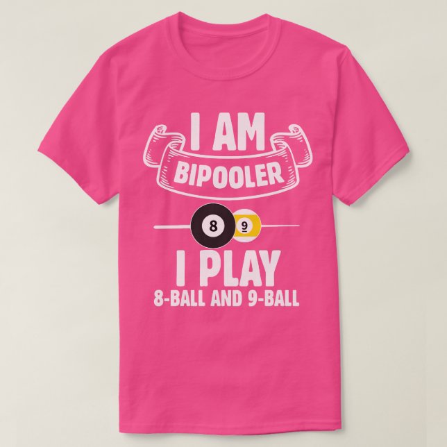 T-shirt Billard Je Suis Bipooler 8 Ball Pool Snooker (Design devant)