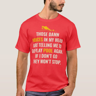T-shirt Billard Jeu Pool Joueur Cue Ball Sport Funny Sa
