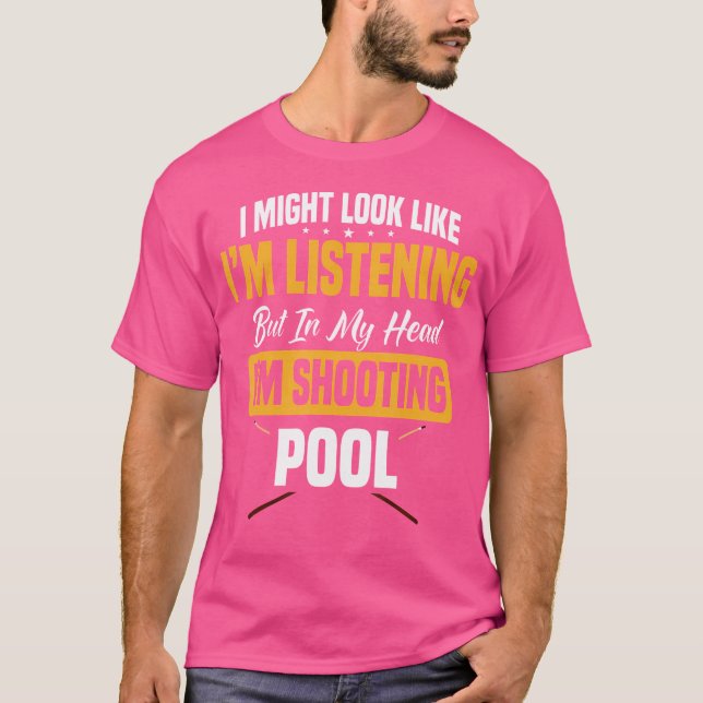 T-shirt Billard Joueur Pool Table Snooker Pyramide Billia (Devant)