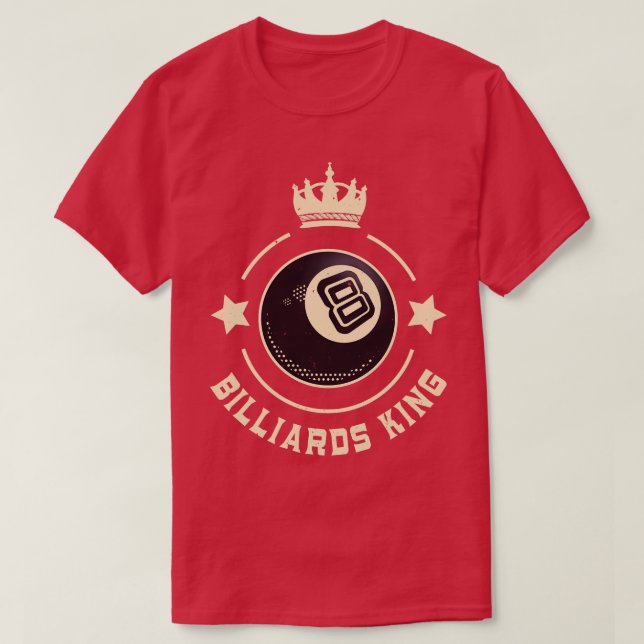 T-shirt Billard King 8 Ball Retro Snooker (Design devant)