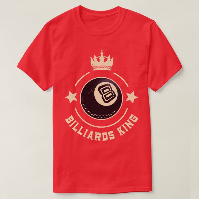 T-shirt Billard King 8Ball Retro Snooker (Design devant)