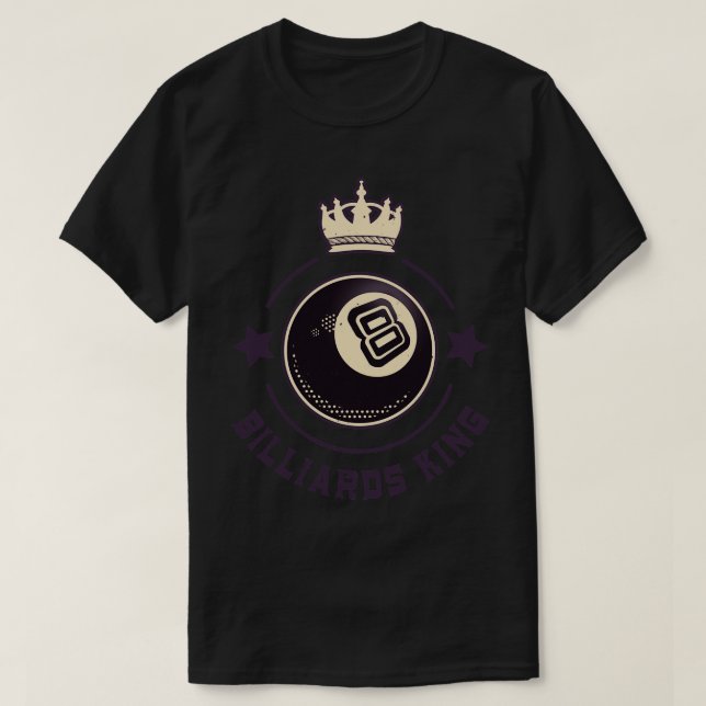 T-shirt Billard King 8Ball Retro Snooker 1 (Design devant)
