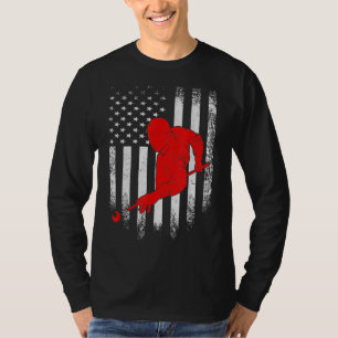 T-shirt Billard Lover American Flag Billiards Don