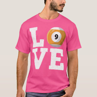 T-shirt Billard Lover amusant billard Lecteur Love billard
