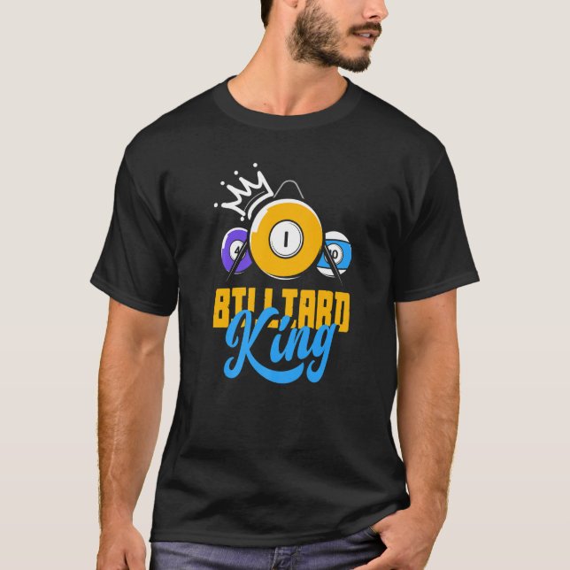T-shirt Billard Mens King Snooker (Devant)