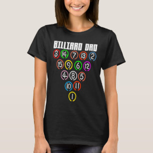 T-shirt Billard Papa Biliard Snooker Pool Fête des pères