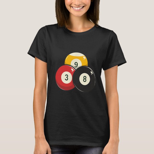 T-shirt Billard Pool Ball (Devant)
