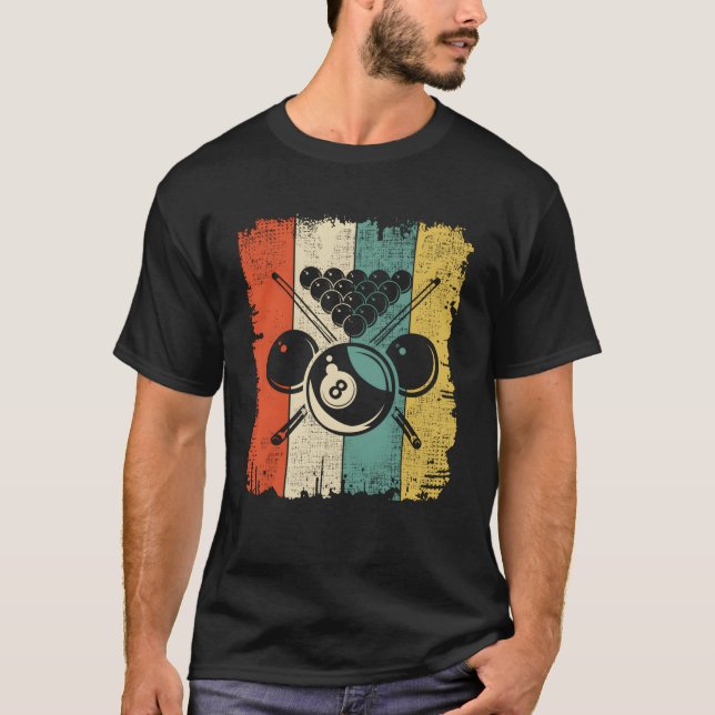 T-shirt Billard Pool Billard Équipe (Devant)