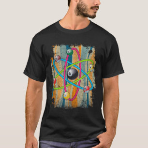 T-shirt Billard Pool Hall Sports Bar Atom Tir 8 Bal