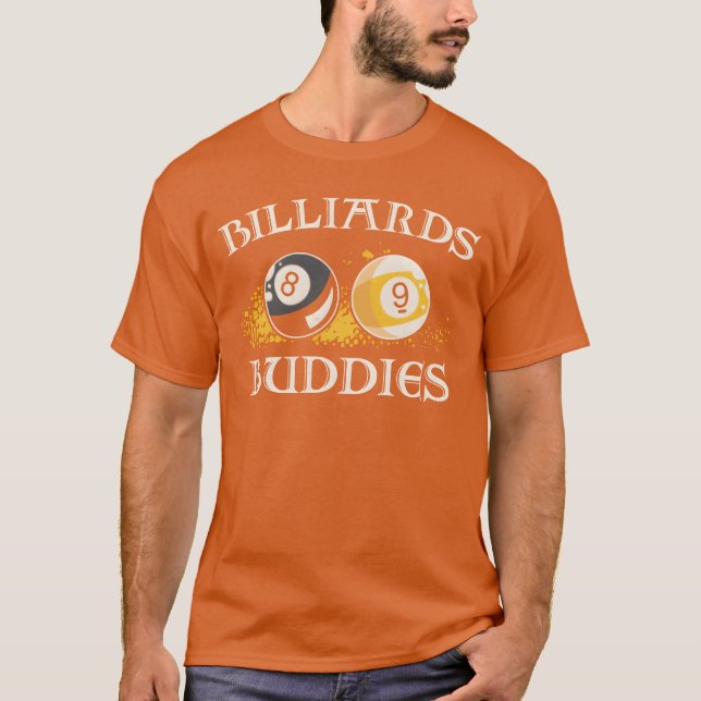 T-shirt Billard Pool Player Ball Friends drôle (Devant)