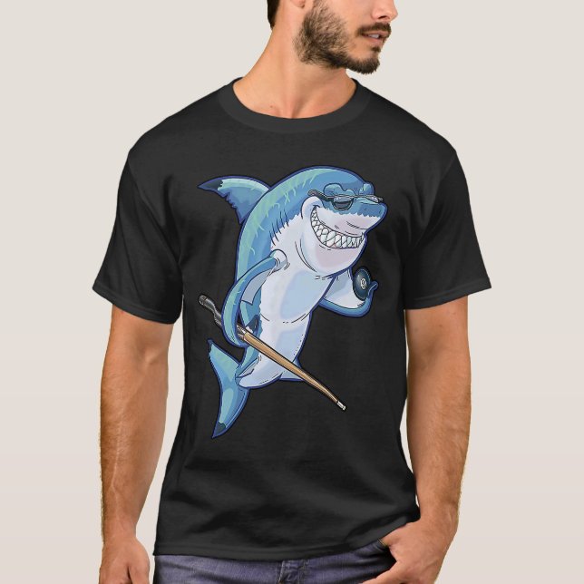 T-shirt Billard requin de piscine (Devant)