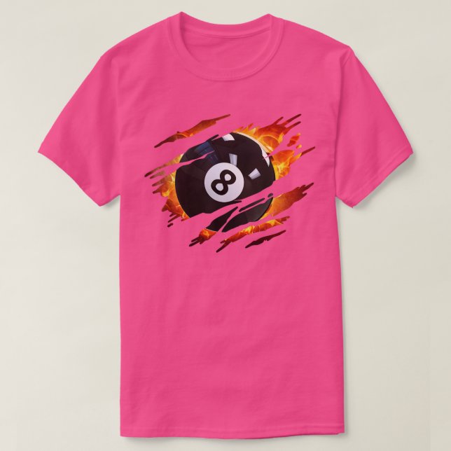 T-shirt Billard s Men 8 Ball Pool s Pool (Design devant)