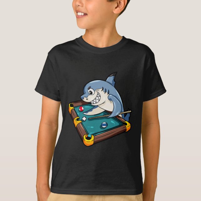 T-shirt Billard Shark Pool Snooker Player Cadeau (Devant)