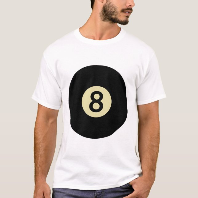 T-shirt Billard Snooker Pool Ll Numéro 8 Billard Lecteur (Devant)
