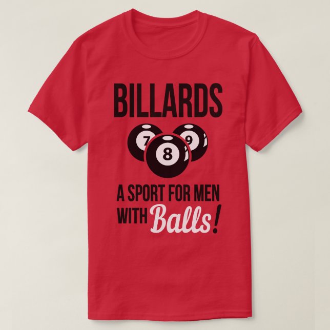 T-shirt Billard un sport avec des boules (Design devant)
