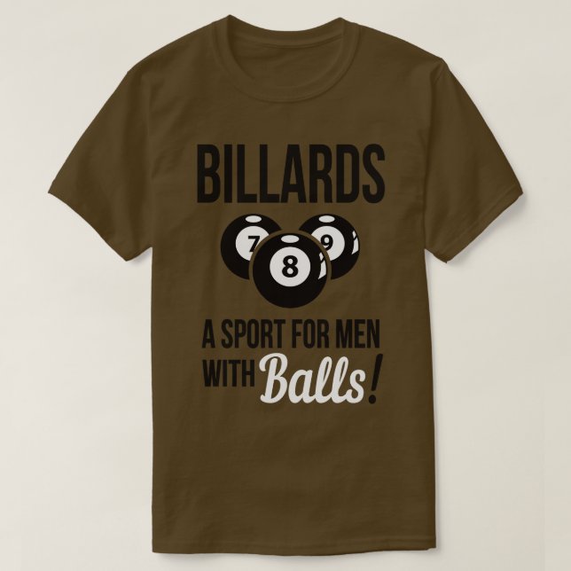 T-shirt Billard un sport avec des boules (Design devant)