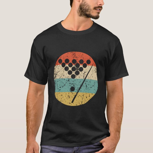 T-shirt Billard Vintage Retro Pool (Devant)