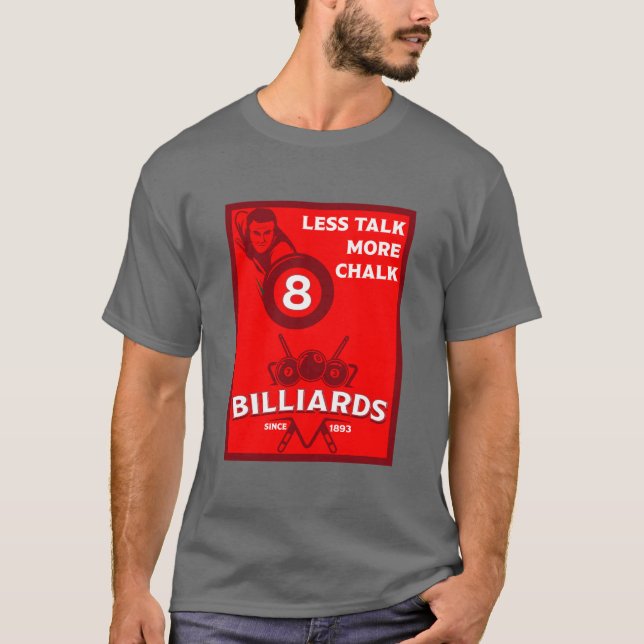 T-shirt Billards de poche vintages (Devant)