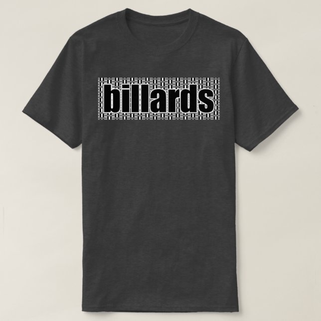 T-shirt Billards noir et blanc (Design devant)
