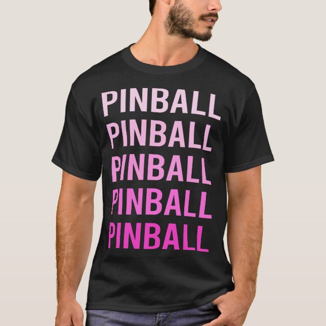 T-shirt Bille Flipper Texte Rose (Devant)