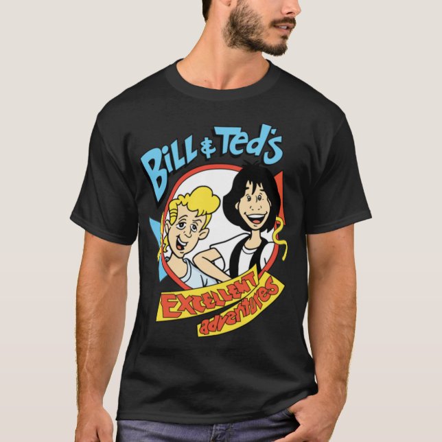 T-shirt Billeds Ecellent Adventure Cartoon funny (Devant)