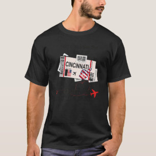 T-shirt Billet d'avion Cincinnati Girl de Cincinnati Boar