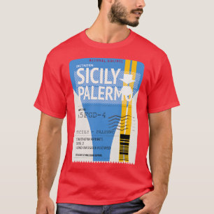 T-shirt Billet d'avion Sicile Palerme