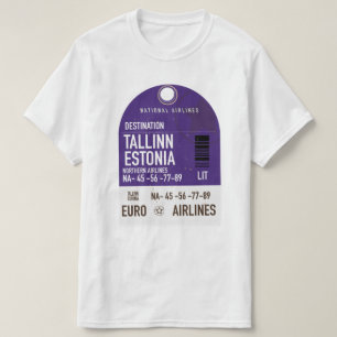 T-shirt Billet de voyage à Tallinn Estonie