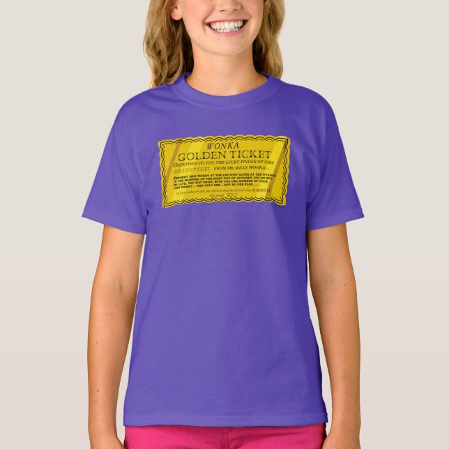 T-shirt Billet d'or Willy Wonka (Devant)