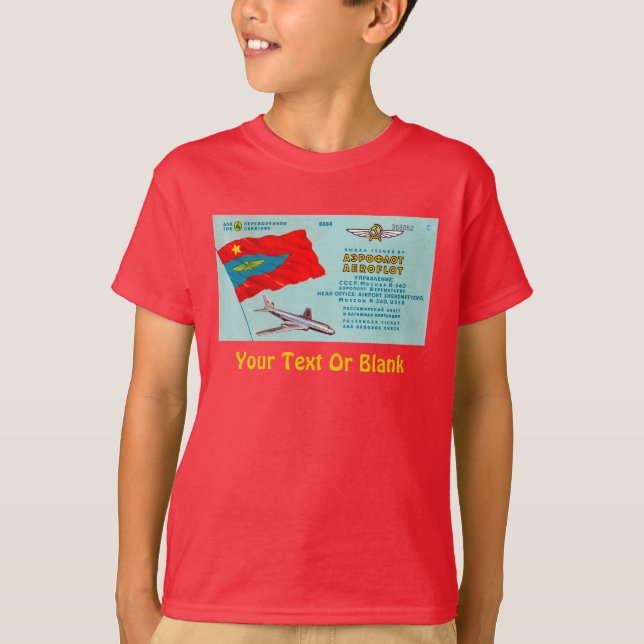 T-shirt Billet passager Aeroflot (Devant)