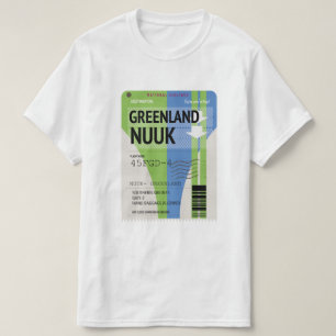T-shirt Billet voyage Nuuk du Groenland