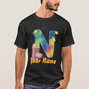 T-shirt Billets de N popcorn initial personnalisés cinémat