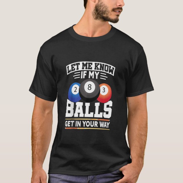 T-shirt Billiard 8 Ball Play Pool Table Cue Snooker (Devant)
