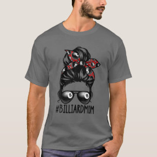 T-shirt Billiard Ball Maman Billiard Joueur Bandana Maman