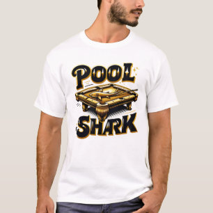T-shirt Billiard Baron : Pool Shark Logo sur Pool Table