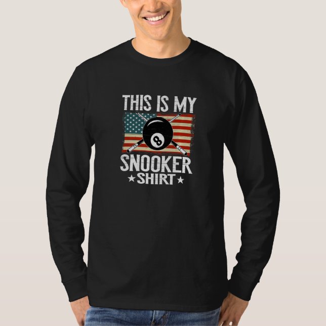 T-shirt billiard billard table usa drapeau américain snook (Devant)
