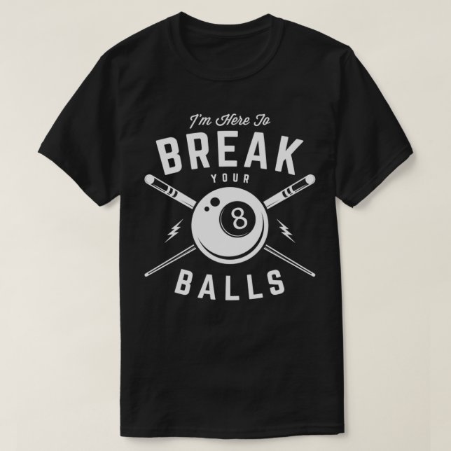 T-shirt Billiard Billiards Snooker Cue Cadeau 2 (Design devant)