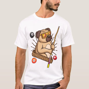 T-shirt Billiard Carlin Chien Hustler Pool Girls Snooker C