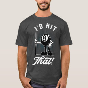 T-shirt Billiard Cue Sports Funny 8Ball toon Pool