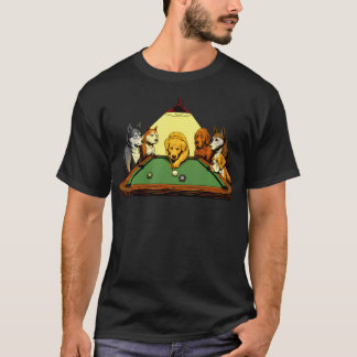 T-shirt Billiard Dogs - Jeu de billard 8 Ball Pool