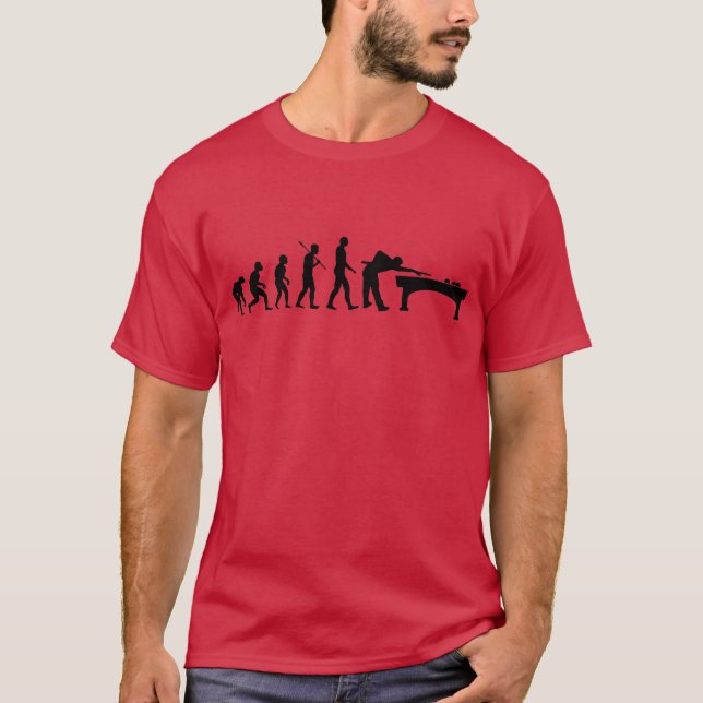 T-shirt Billiard Evolution Pool Table Huit Bal (Devant)