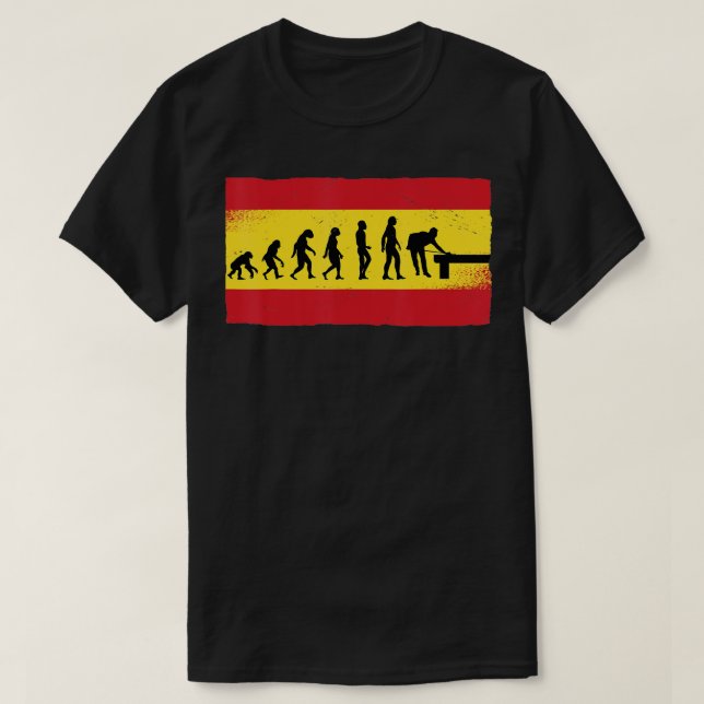 T-shirt Billiard Flag  Snooker Pool Chalk Billiard Player  (Design devant)