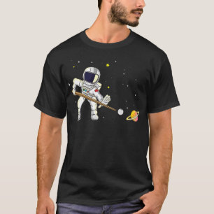 T-shirt Billiard Joueurs Space Billiard Stick astronautes 