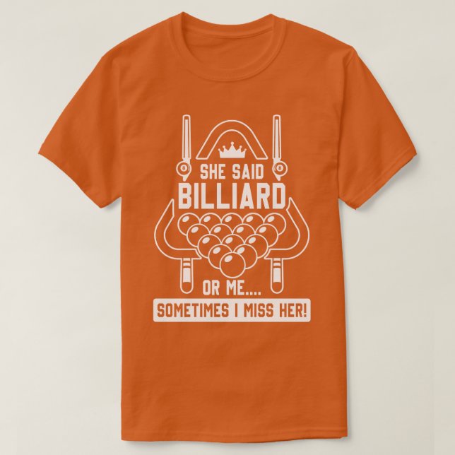 T-shirt Billiard ou moi (Design devant)