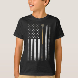 T-shirt Billiard Pool Player Table États-Unis drapeau amér