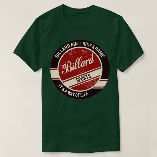 T-shirt Billiard Retro (Design devant)