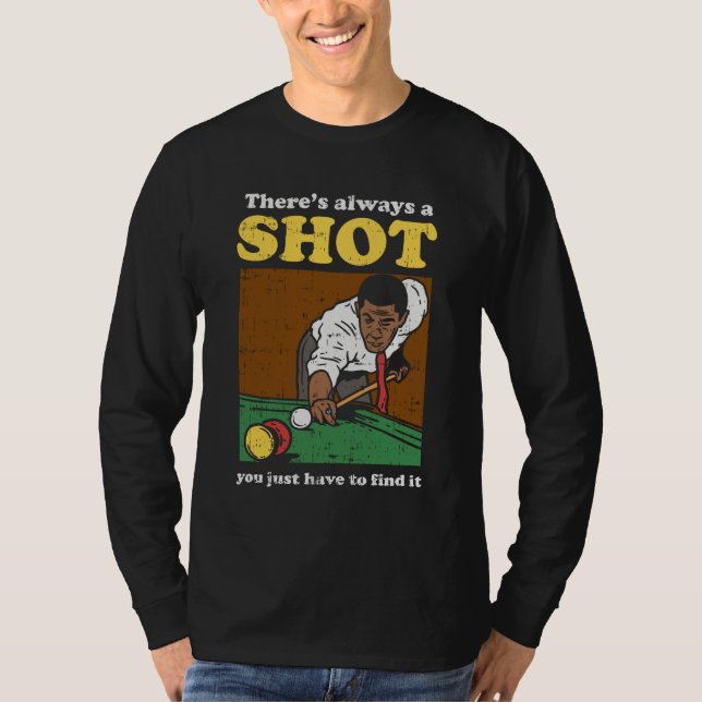 T-shirt Billiard Snooker Retro (Devant)